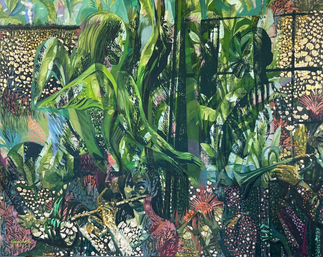 #3. Green Symphony - 60x48 in - Acrylic