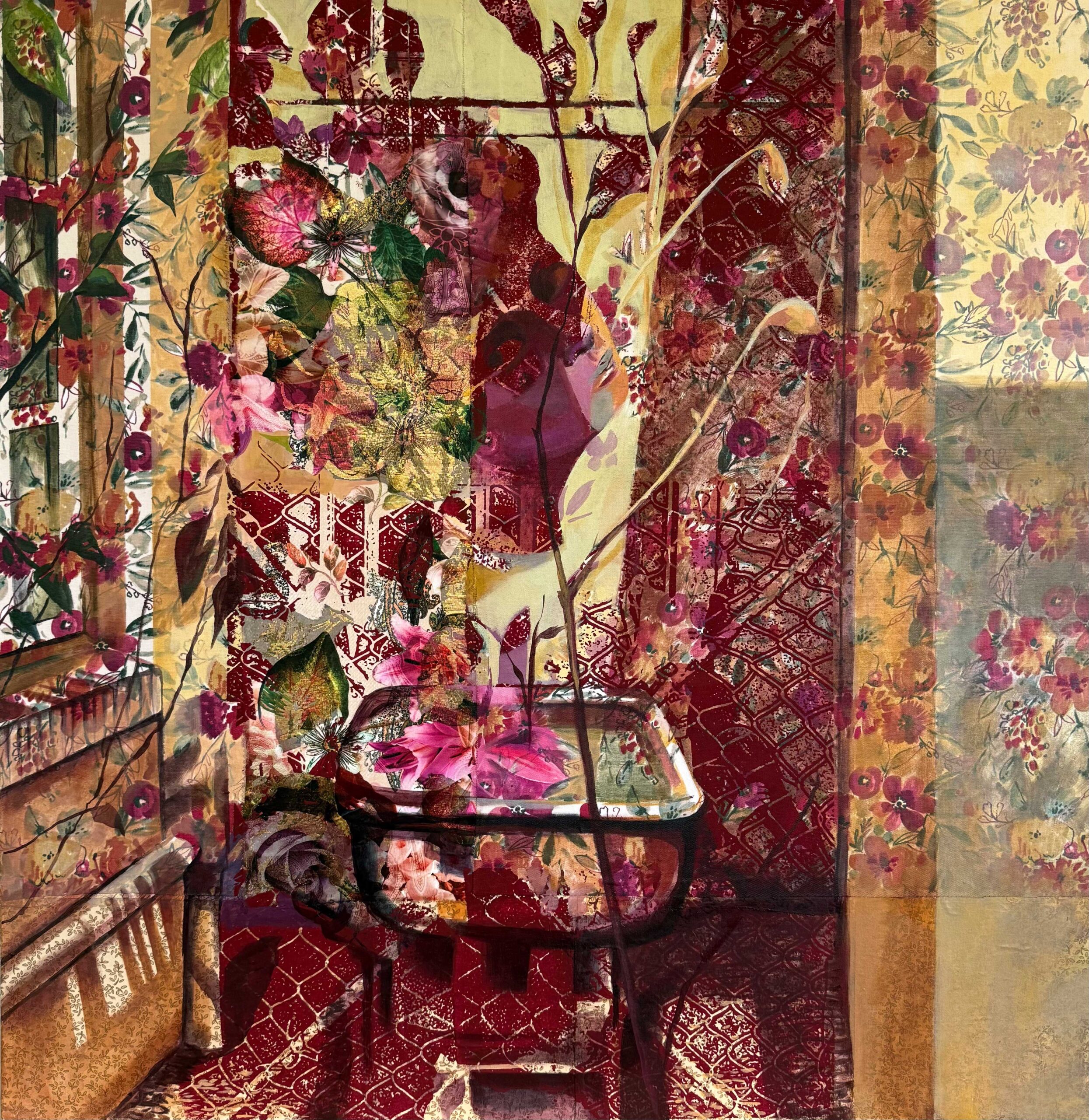 The Room Remembers - Mixed Media 102x102 cm - 40x40 in.