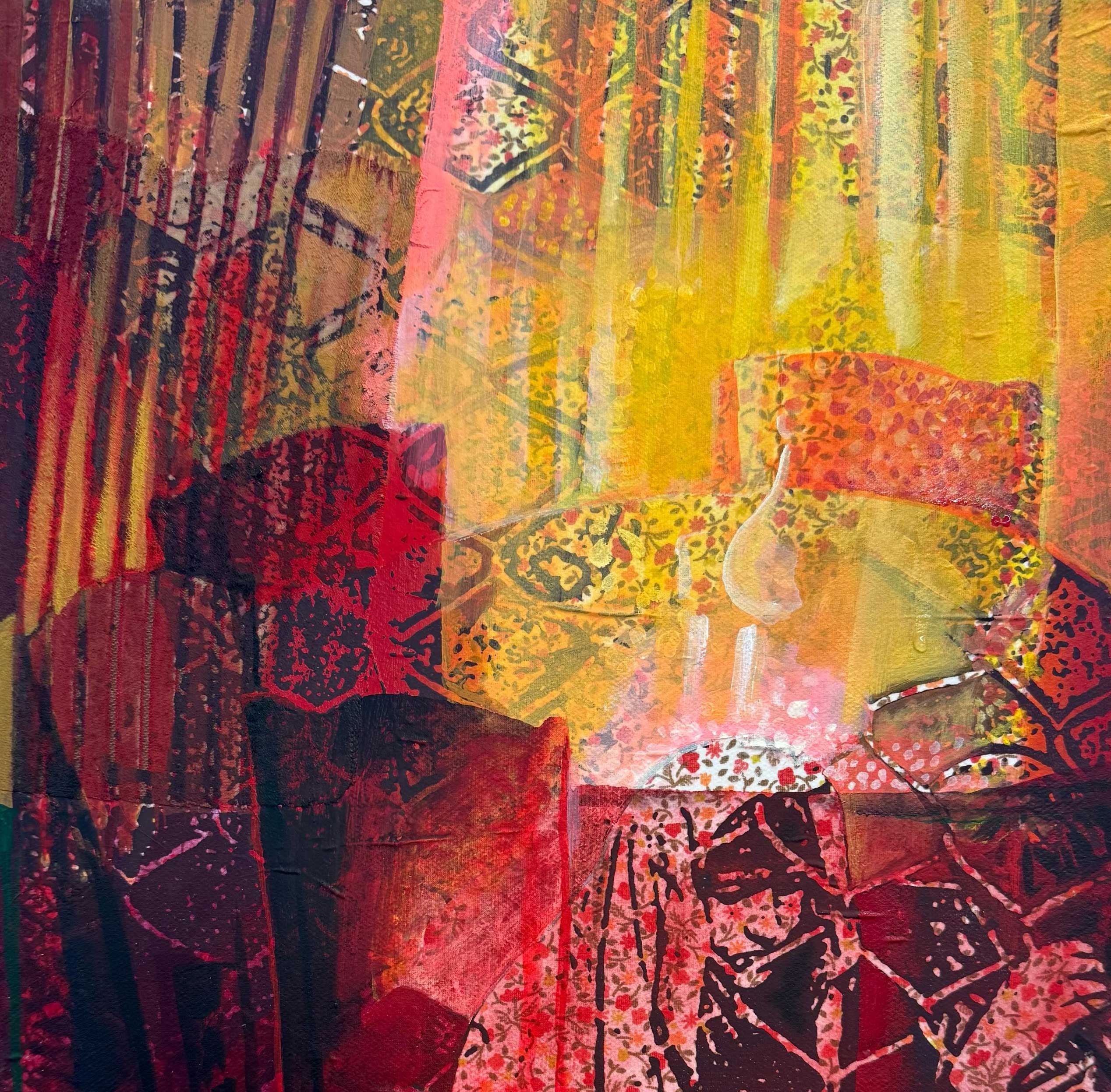 Transparent Room - Mixed Media 61x61 cm - 24x24 in.